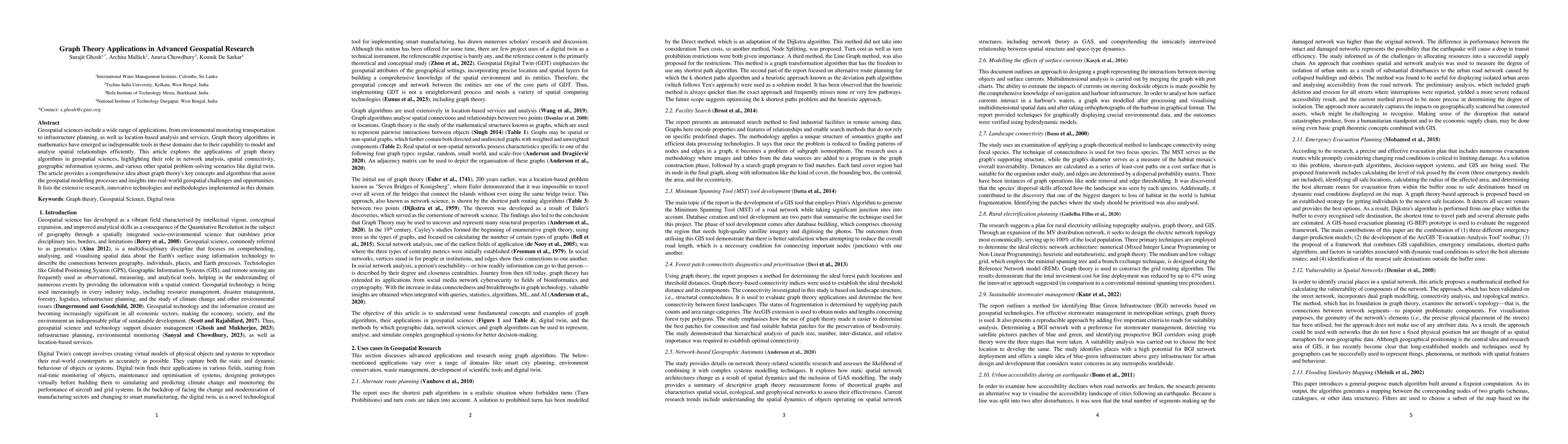 Thumbnail for Graph Theory Applications in Advanced Geospatial Research