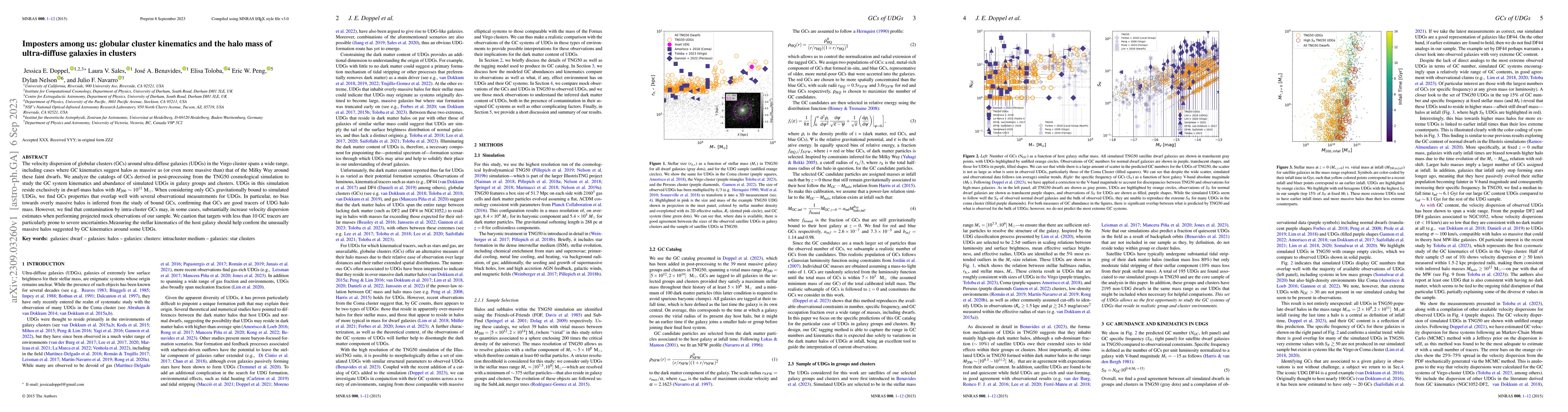 Thumbnail for Imposters among us: globular cluster kinematics and the halo mass of
  ultra-diffuse galaxies in clusters