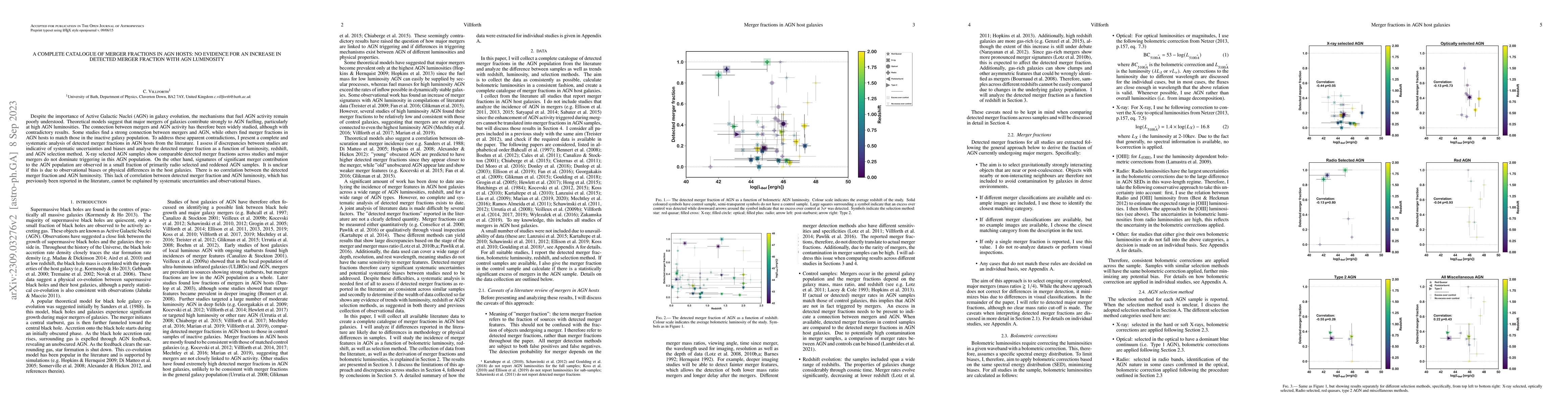Thumbnail for A complete catalogue of merger fractions in AGN hosts: No evidence for
  an increase in detected merger fraction with AGN luminosity