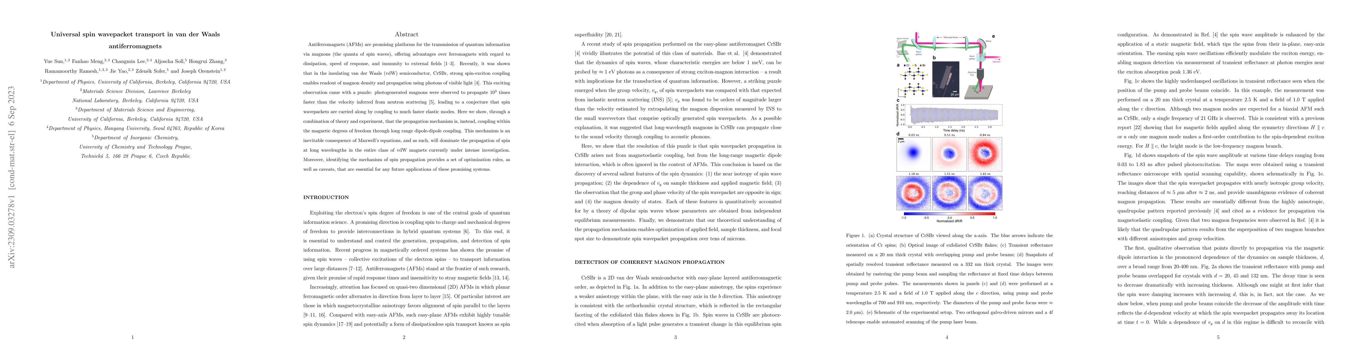 Thumbnail for Universal spin wavepacket transport in van der Waals antiferromagnets