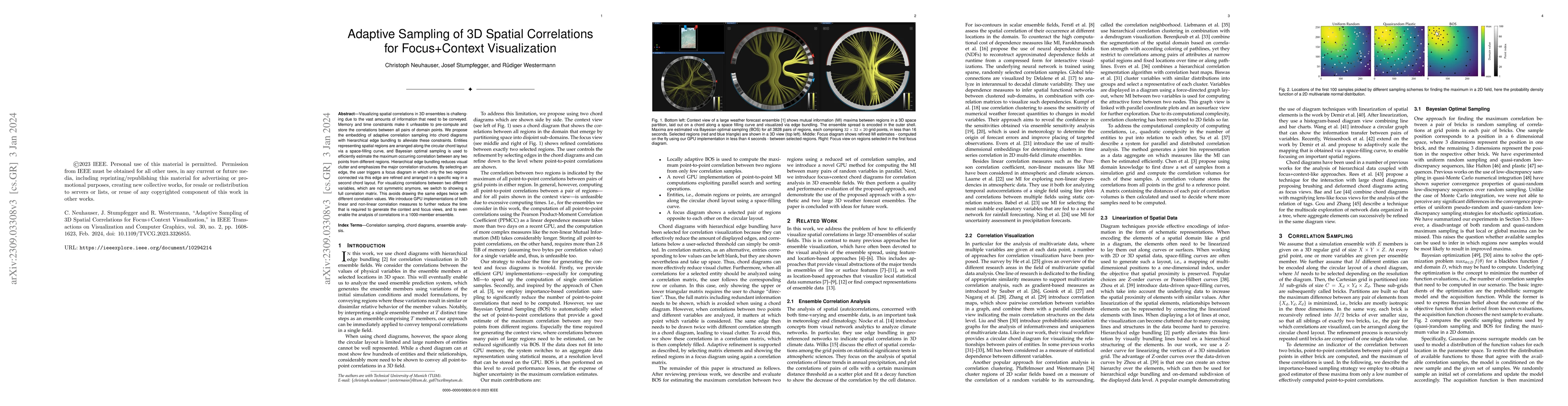 Thumbnail for Adaptive Sampling of 3D Spatial Correlations for Focus+Context
  Visualization