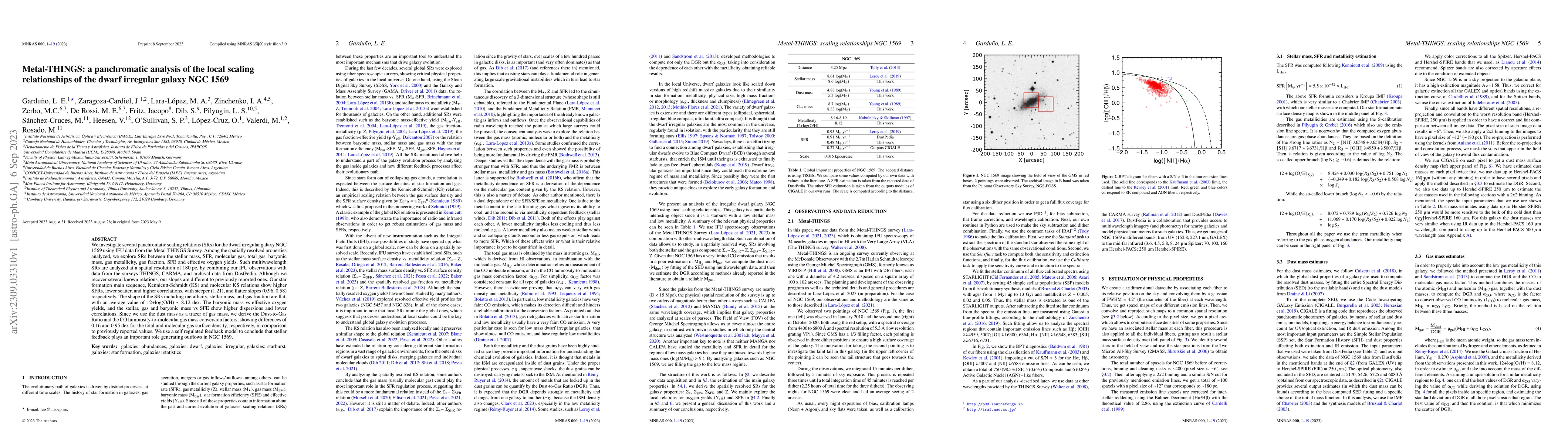 Thumbnail for Metal-THINGS: a panchromatic analysis of the local scaling relationships
  of the dwarf irregular galaxy NGC 1569