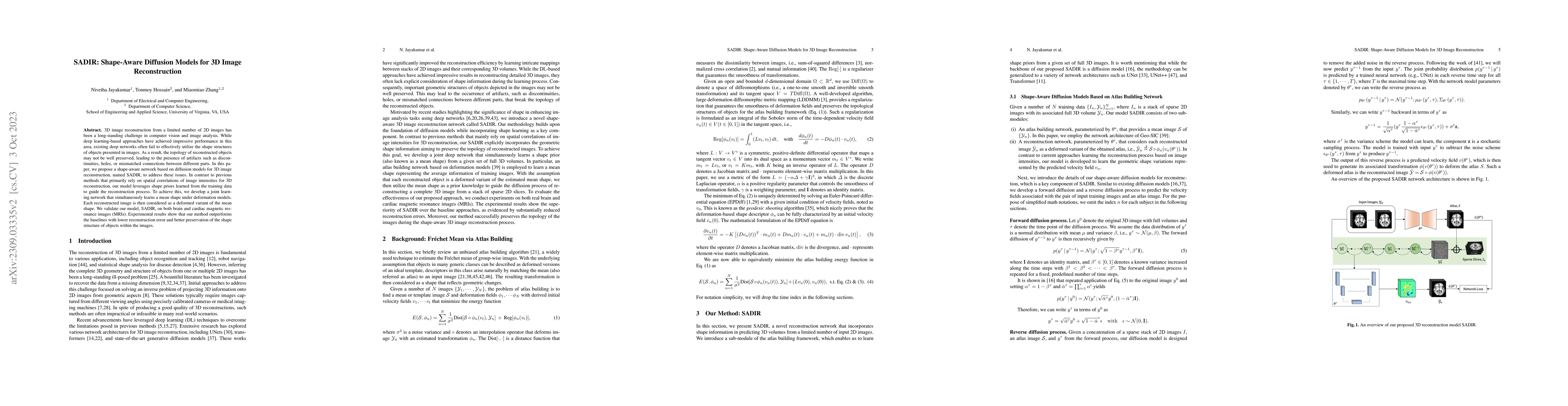 Thumbnail for SADIR: Shape-Aware Diffusion Models for 3D Image Reconstruction