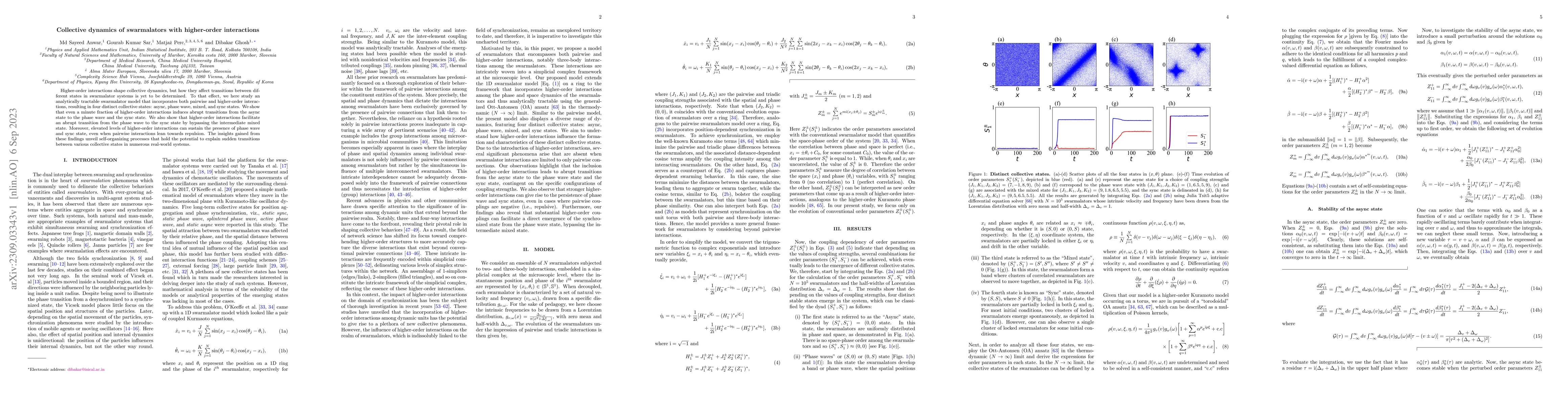 Thumbnail for Collective dynamics of swarmalators with higher-order interactions
