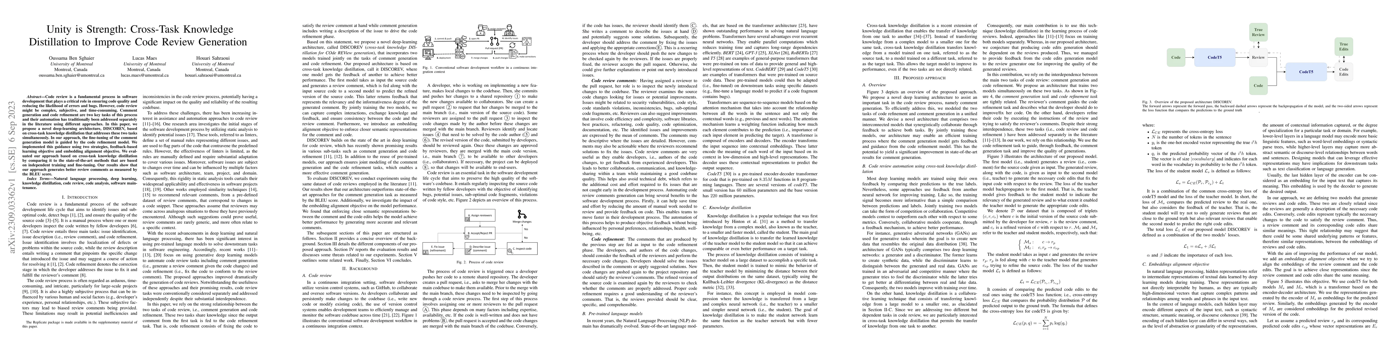 Thumbnail for Unity is Strength: Cross-Task Knowledge Distillation to Improve Code
  Review Generation