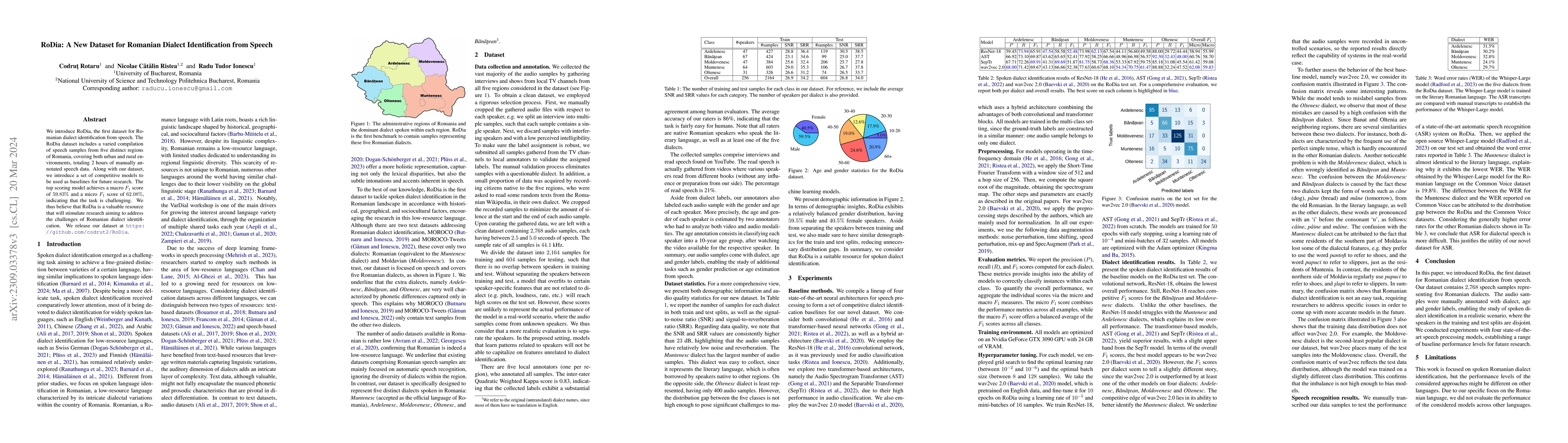 Thumbnail for RoDia: A New Dataset for Romanian Dialect Identification from Speech