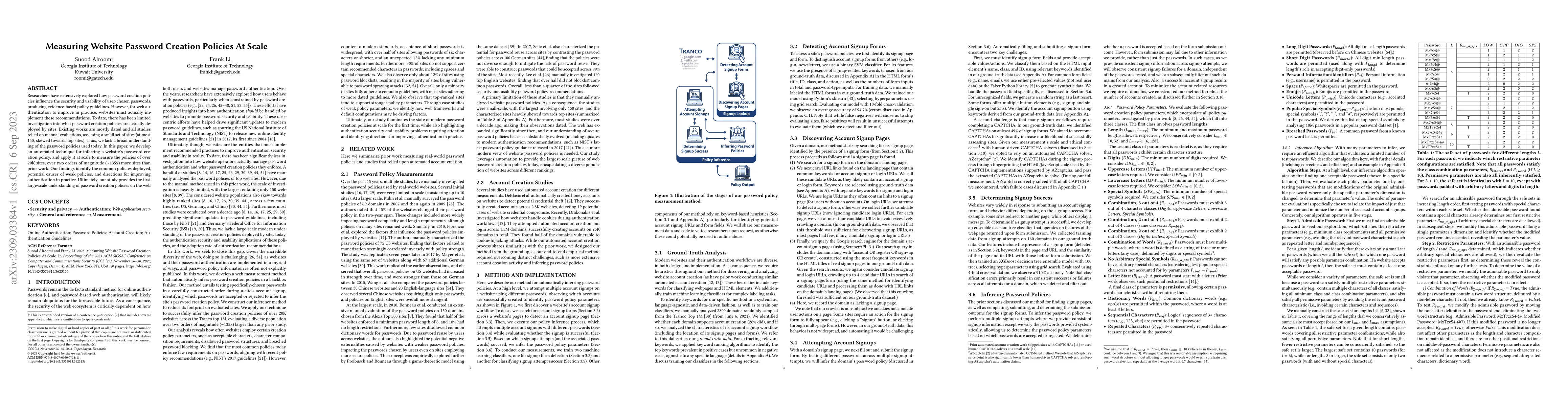 Thumbnail for Measuring Website Password Creation Policies At Scale