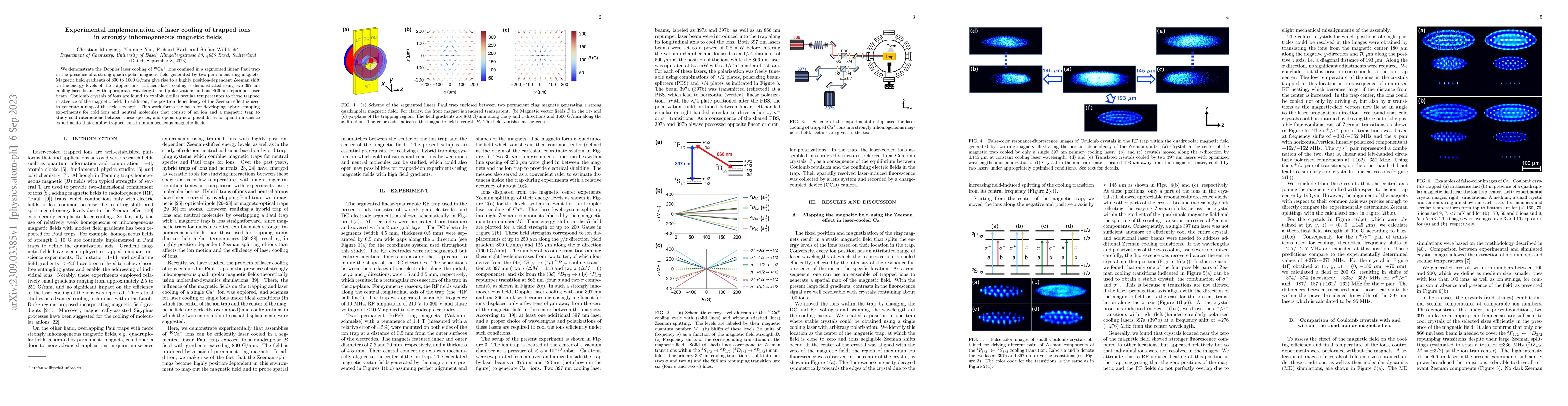 Thumbnail for Experimental implementation of laser cooling of trapped ions in strongly
  inhomogeneous magnetic fields