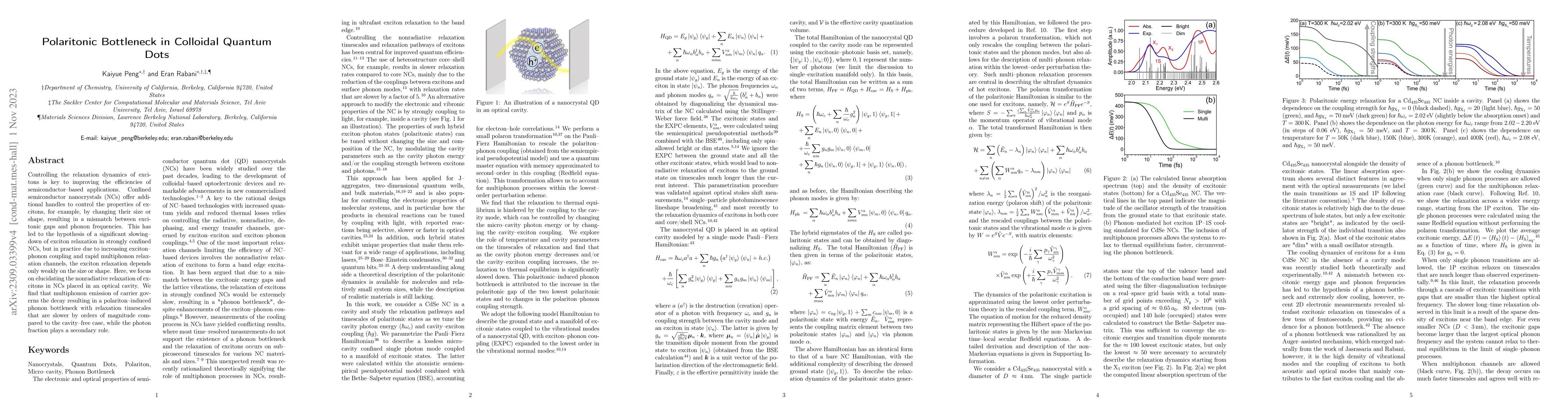 Thumbnail for Polaritonic Bottleneck in Colloidal Quantum Dots