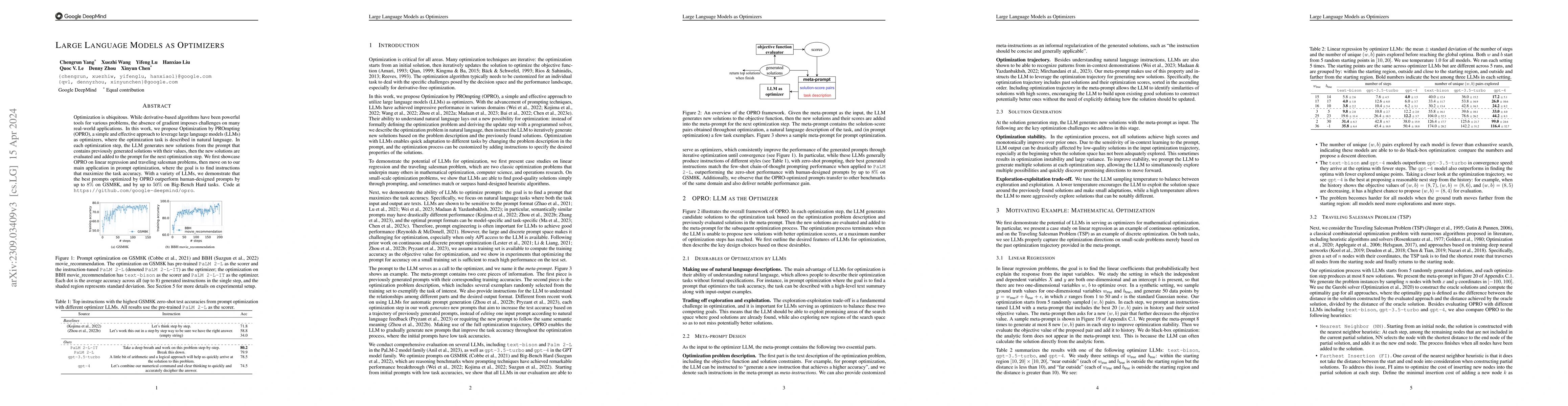 Thumbnail for Large Language Models as Optimizers