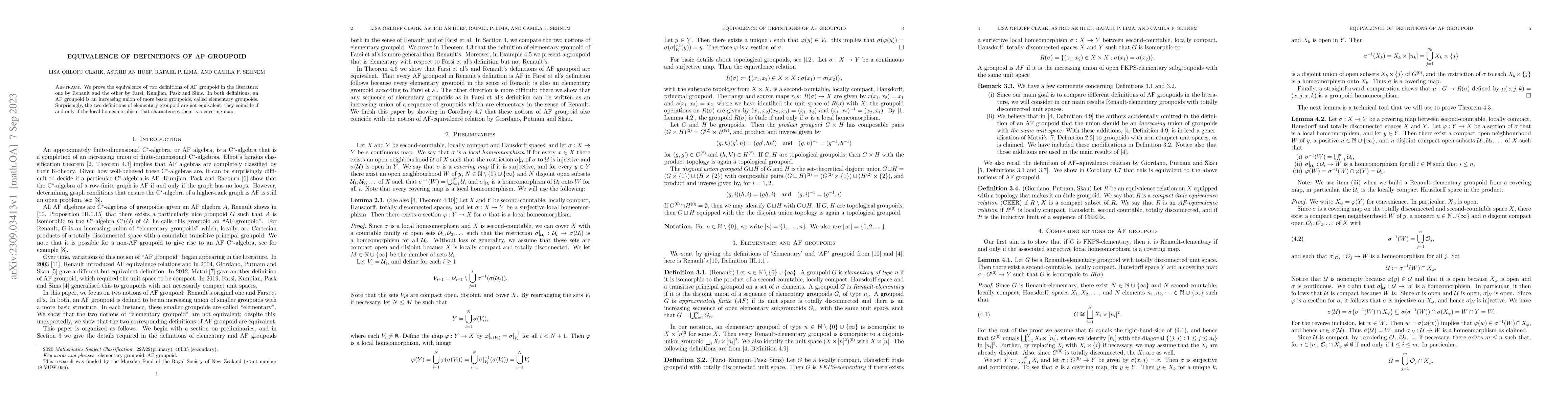 Thumbnail for Equivalence of definitions of AF groupoid