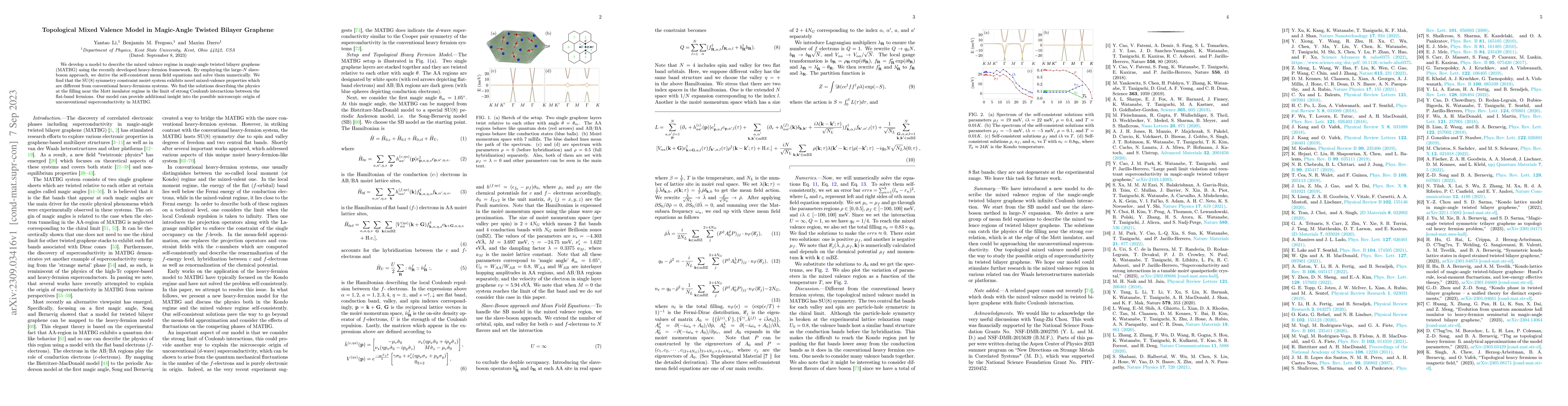 Thumbnail for Topological Mixed Valence Model in Magic-Angle Twisted Bilayer Graphene