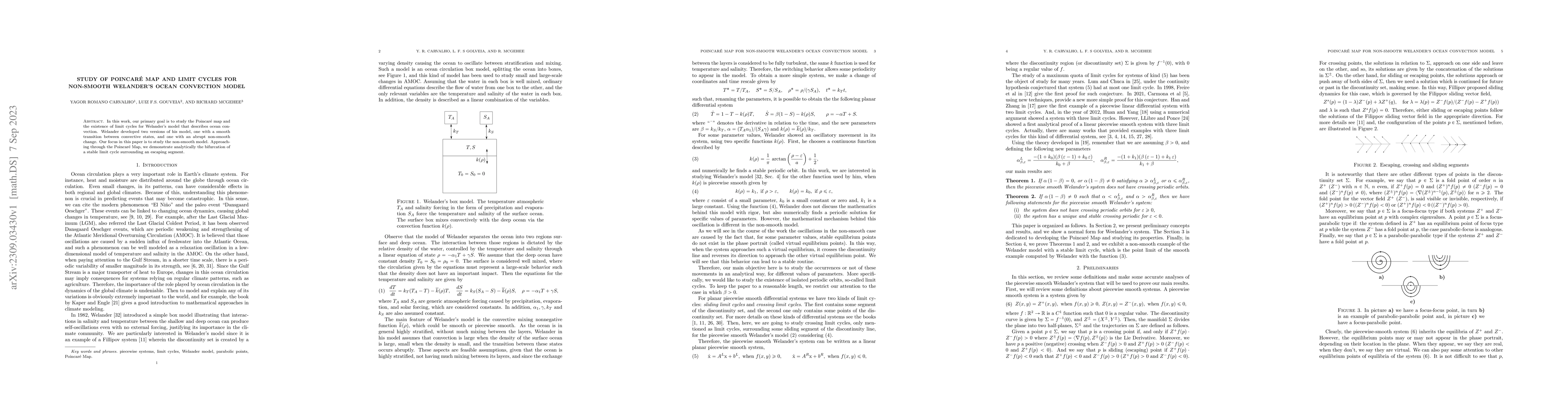 Thumbnail for Study of Poincare map and limit cycles for non-smooth Welander's system