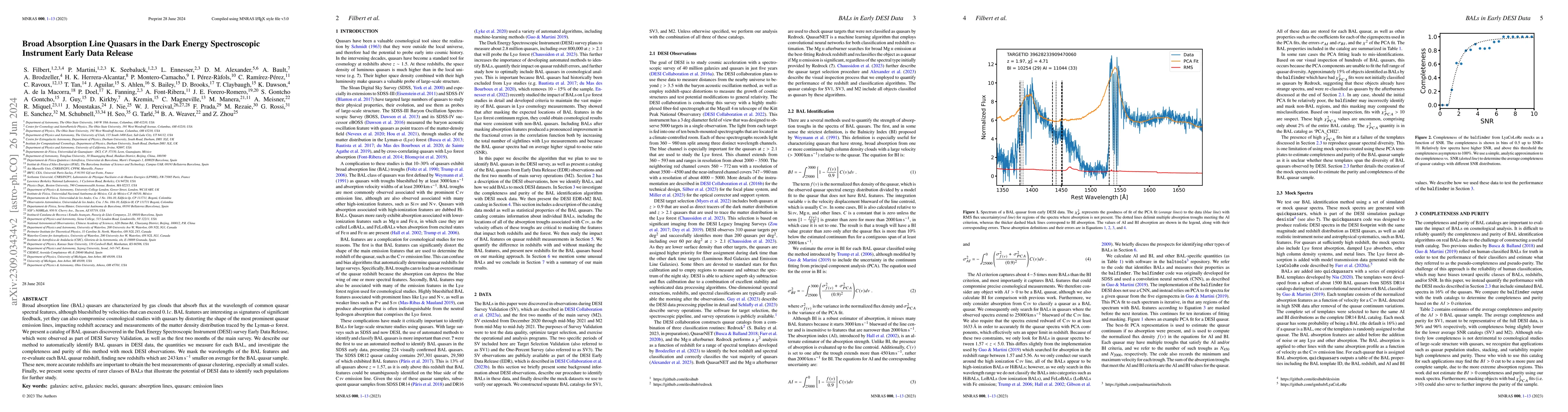 Thumbnail for Broad Absorption Line Quasars in the Dark Energy Spectroscopic
  Instrument Early Data Release