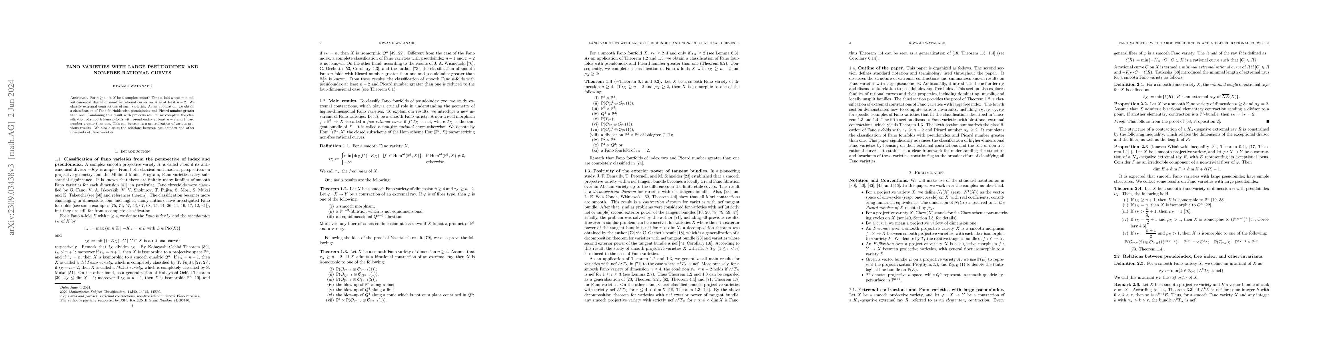 Thumbnail for Fano varieties with large pseudoindex and non-free rational curves