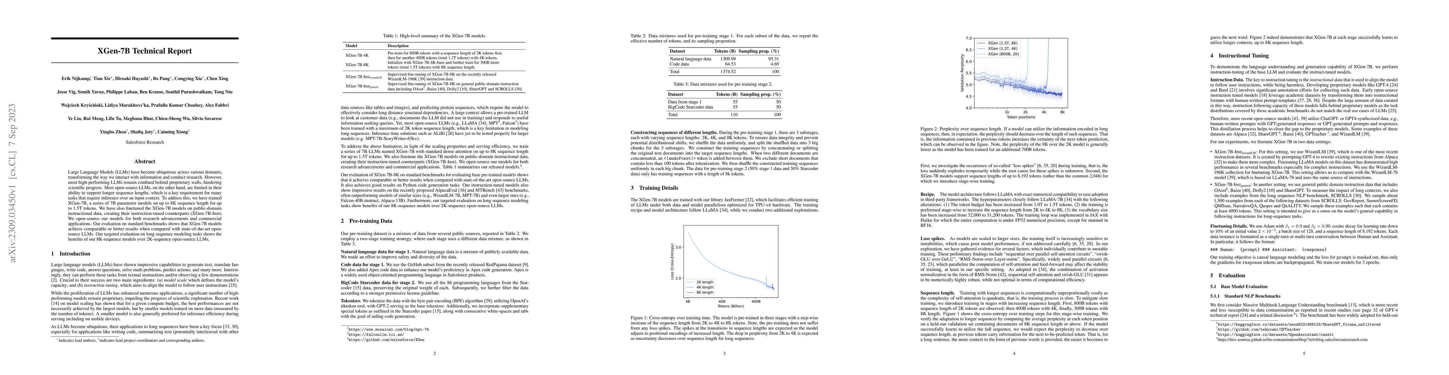 Thumbnail for XGen-7B Technical Report