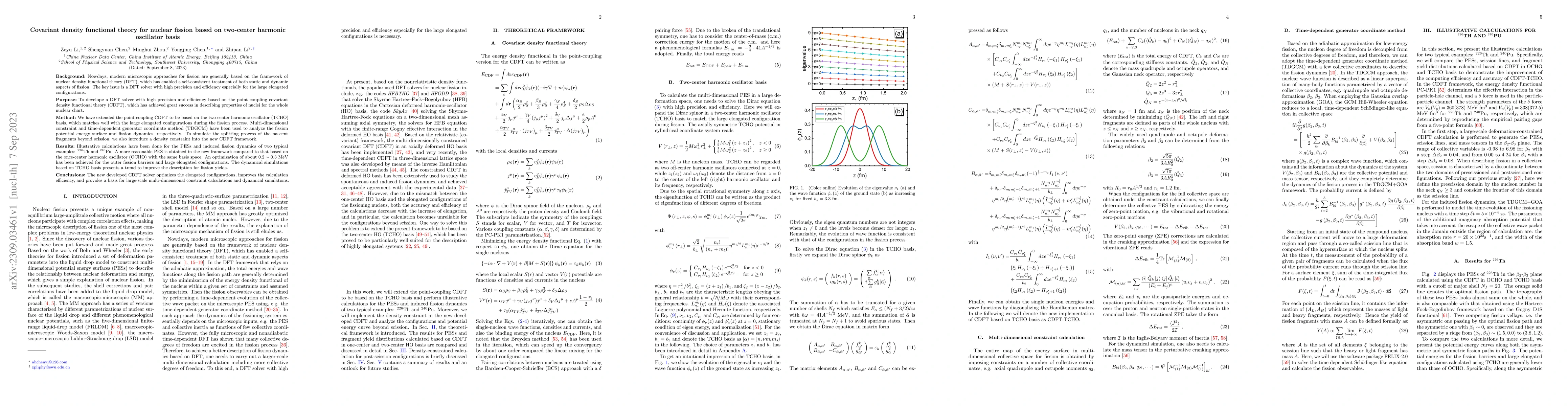 Thumbnail for Covariant density functional theory for nuclear fission based on
  two-center harmonic oscillator basis