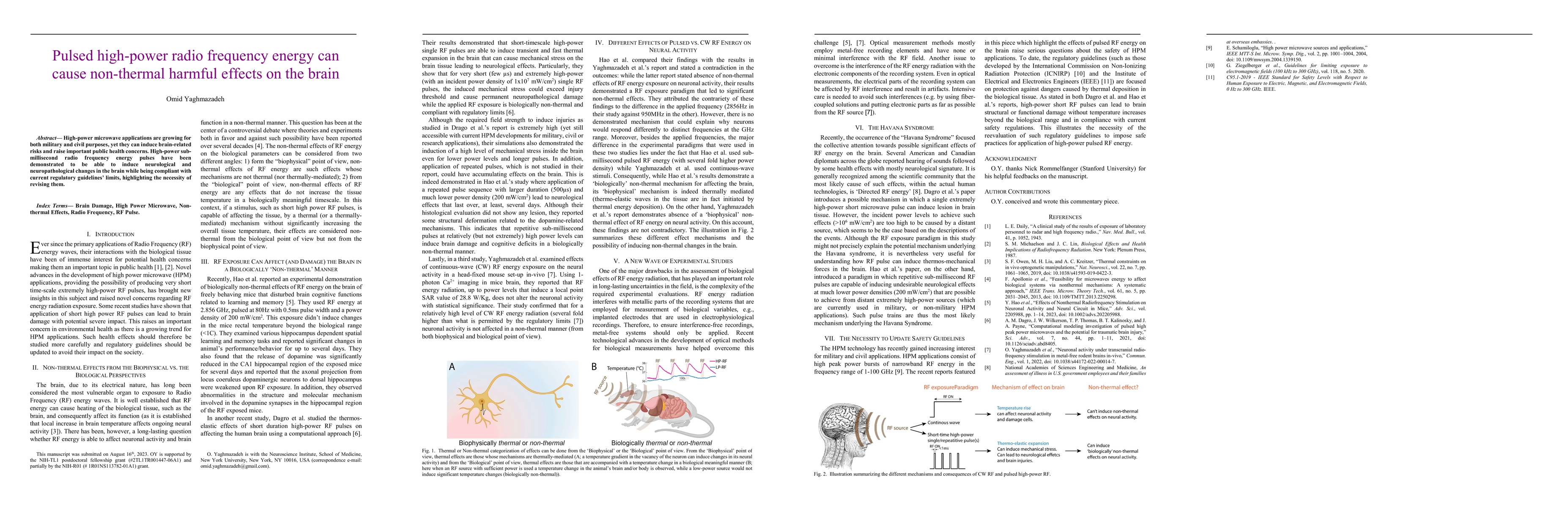 Thumbnail for Pulsed high-power radio frequency energy can cause non-thermal harmful
  effects on the brain