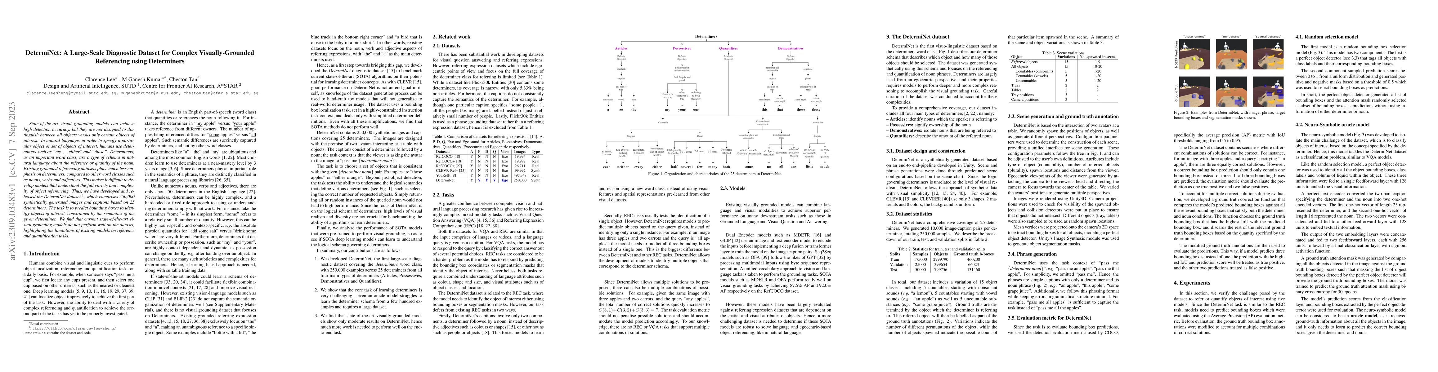 Thumbnail for DetermiNet: A Large-Scale Diagnostic Dataset for Complex
  Visually-Grounded Referencing using Determiners