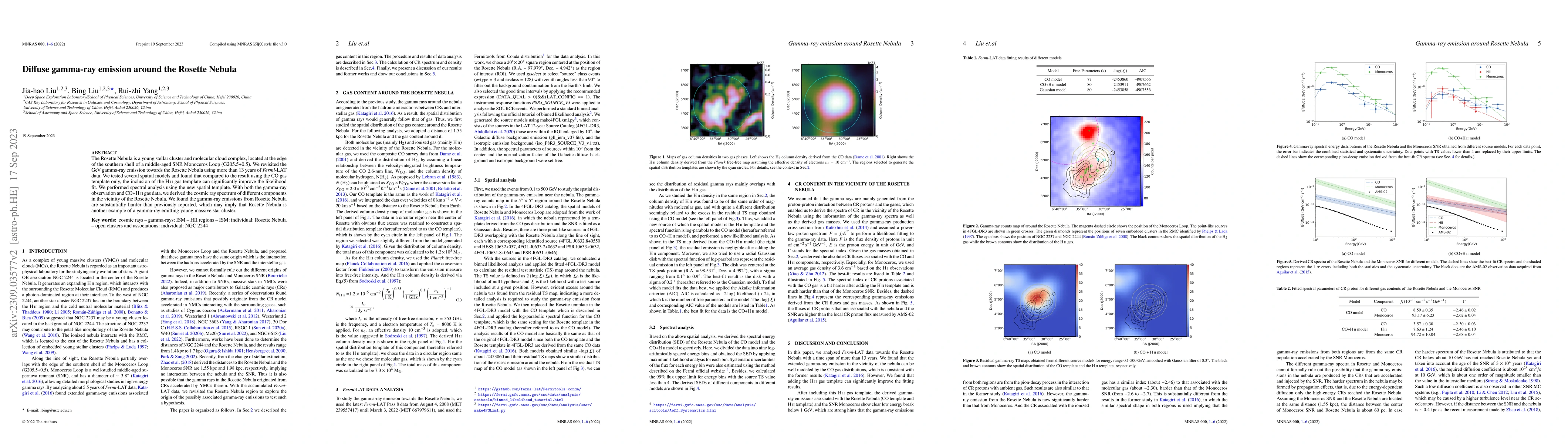 Thumbnail for Diffuse gamma-ray emission around the Rosette Nebula