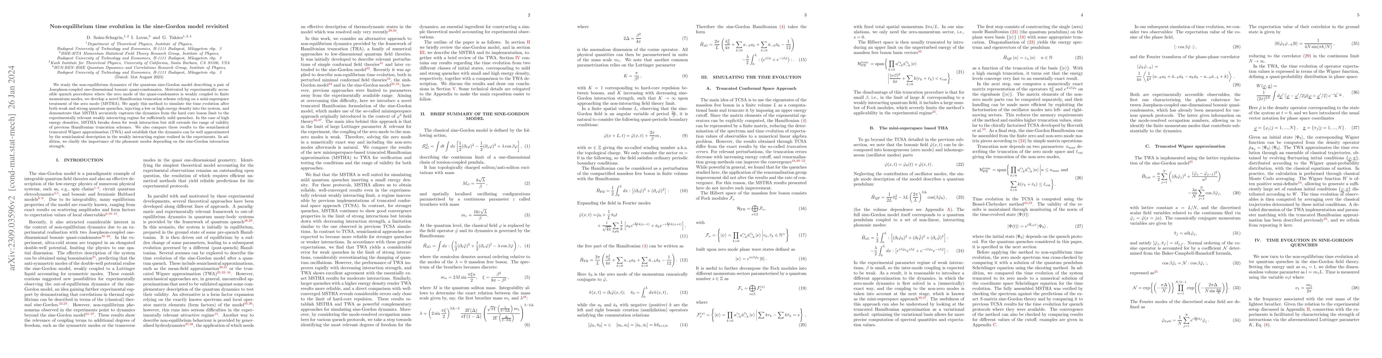 Thumbnail for Non-equilibrium time evolution in the sine-Gordon model revisited