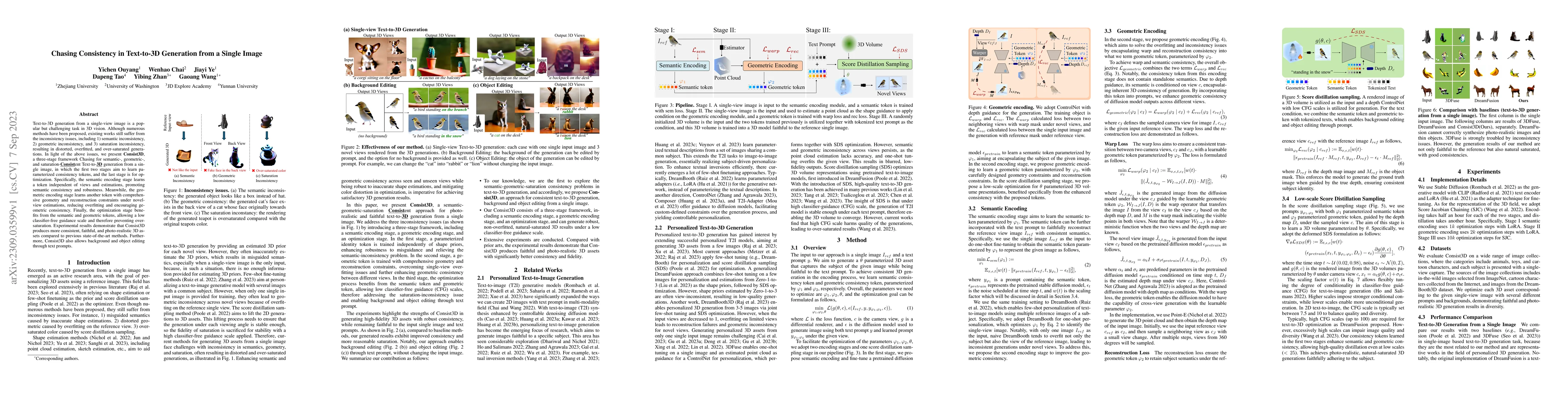 Thumbnail for Chasing Consistency in Text-to-3D Generation from a Single Image