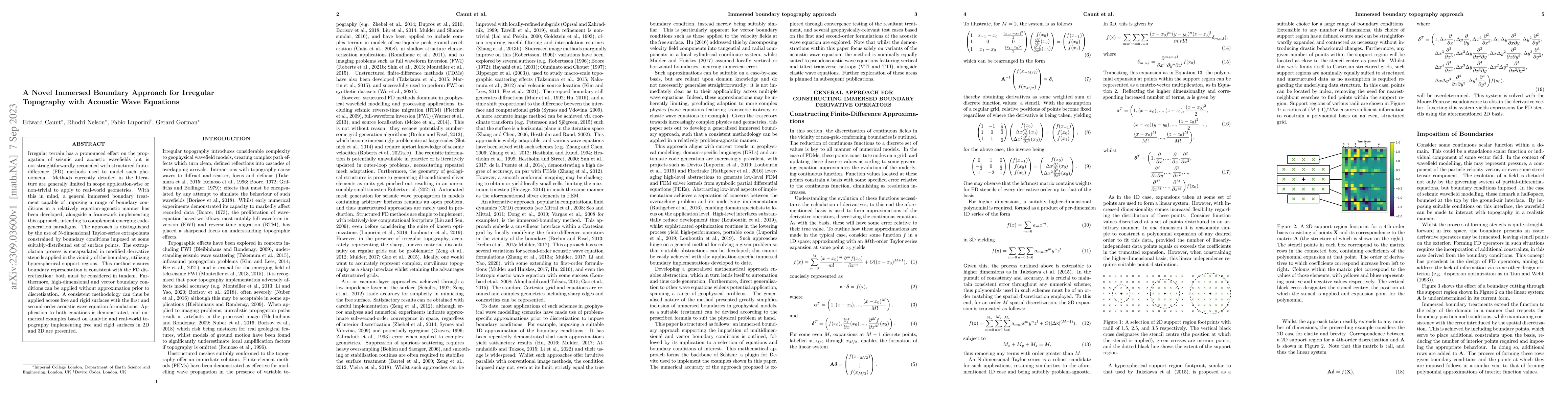 Thumbnail for A Novel Immersed Boundary Approach for Irregular Topography with
  Acoustic Wave Equations
