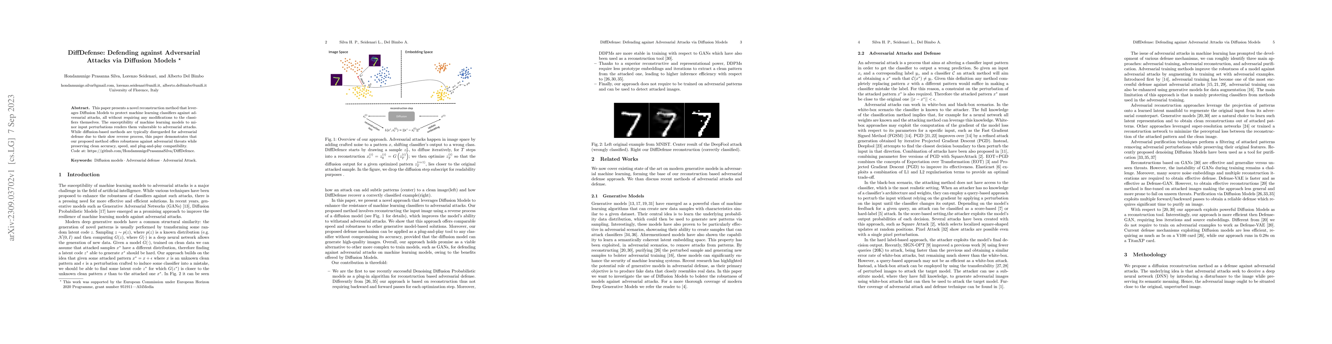 Thumbnail for DiffDefense: Defending against Adversarial Attacks via Diffusion Models