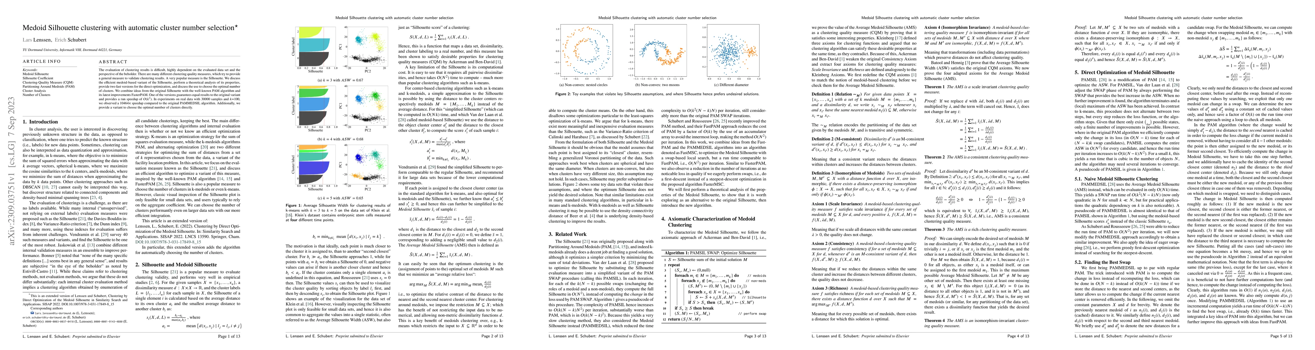 Thumbnail for Medoid Silhouette clustering with automatic cluster number selection