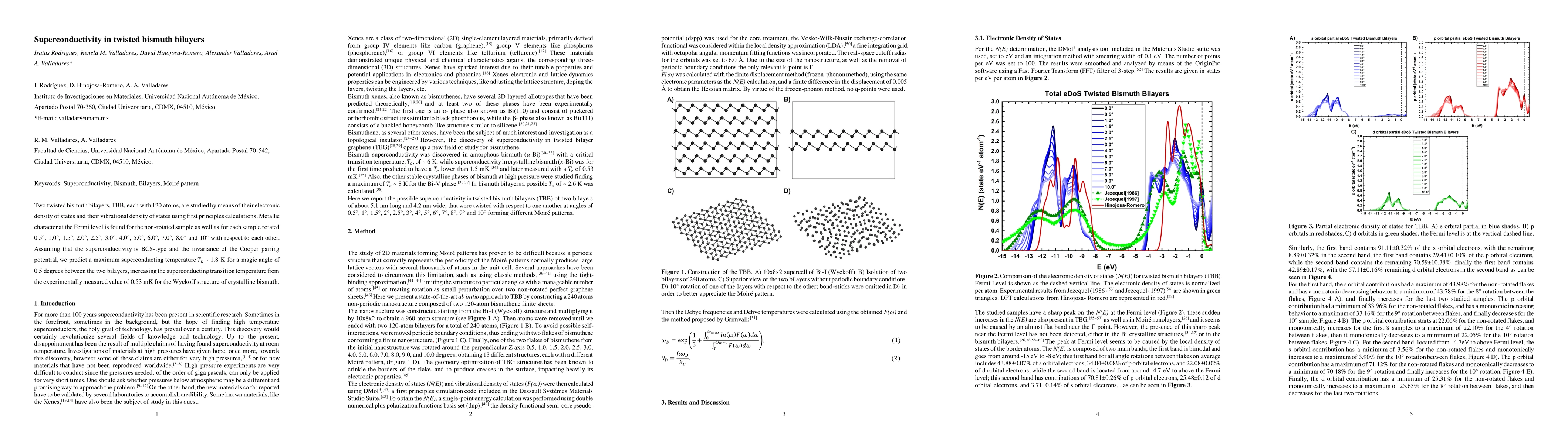 Thumbnail for Superconductivity in twisted bismuth bilayers
