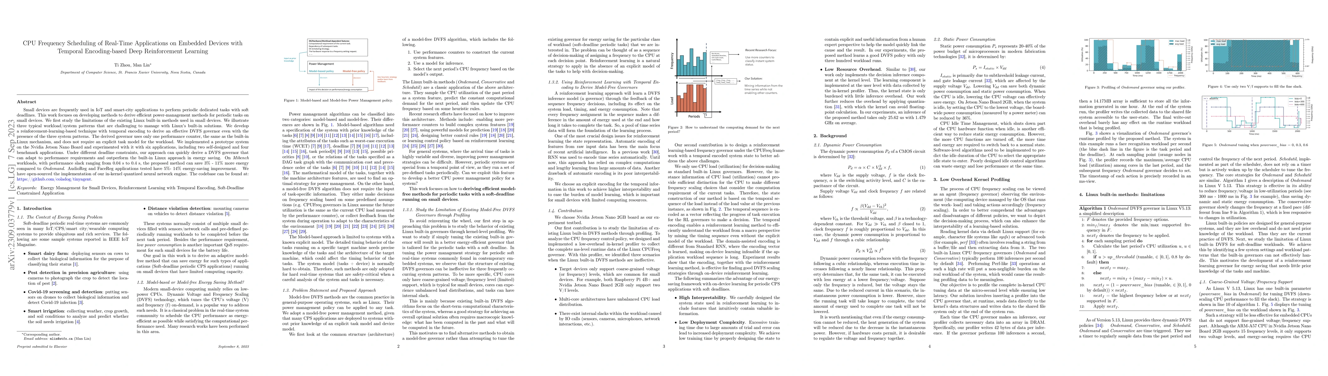 Thumbnail for CPU frequency scheduling of real-time applications on embedded devices
  with temporal encoding-based deep reinforcement learning