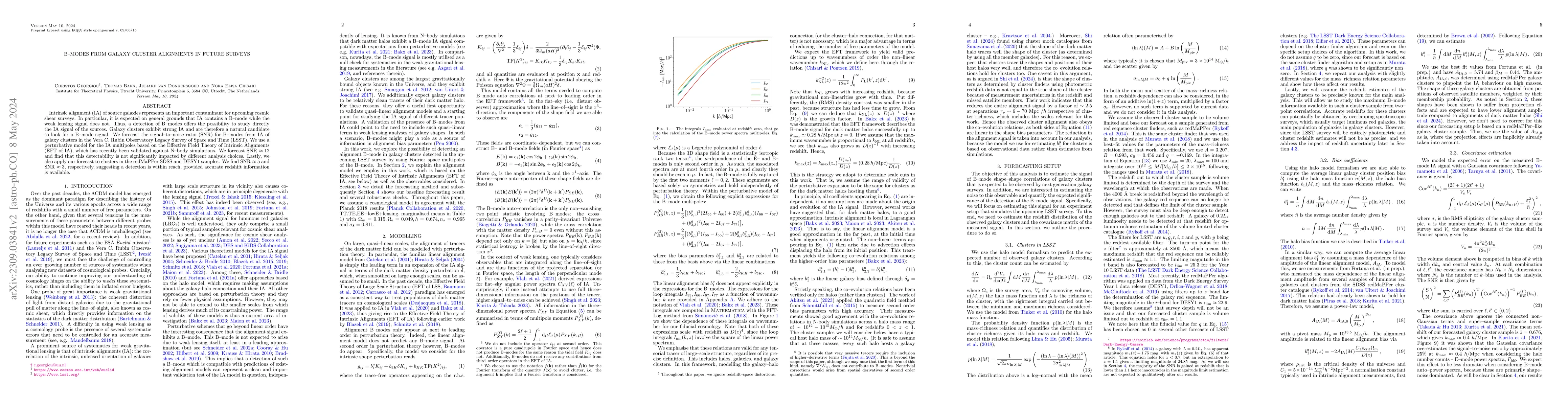 Thumbnail for B-modes from galaxy cluster alignments in future surveys