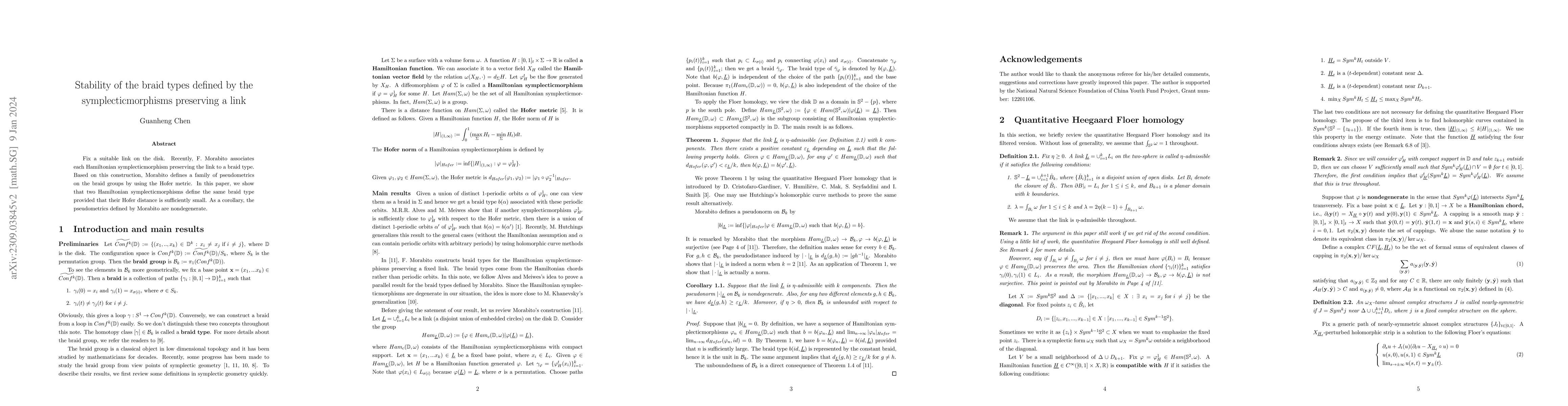 Thumbnail for Stability of the braid types defined by the symplecticmorphisms
  preserving a link