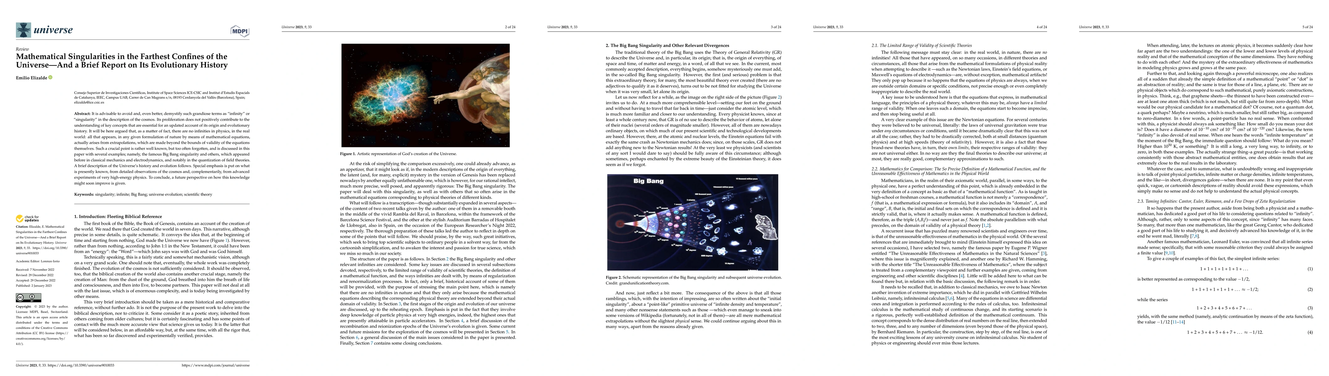 Thumbnail for Mathematical Singularities in the Farthest Confines of the Universe --
  And a Brief Report on Its Evolutionary History