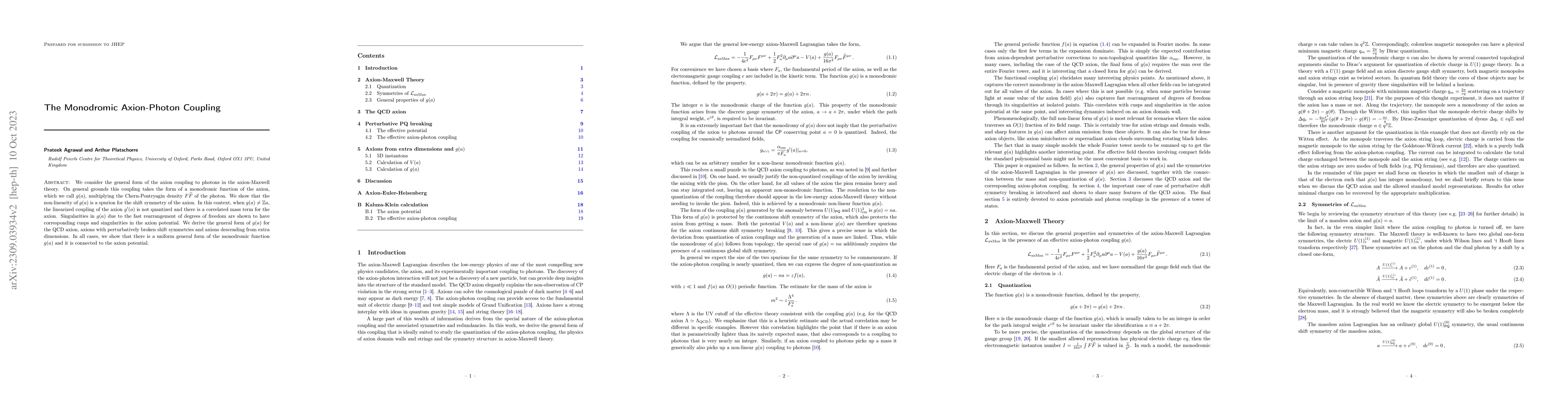Thumbnail for The Monodromic Axion-Photon Coupling