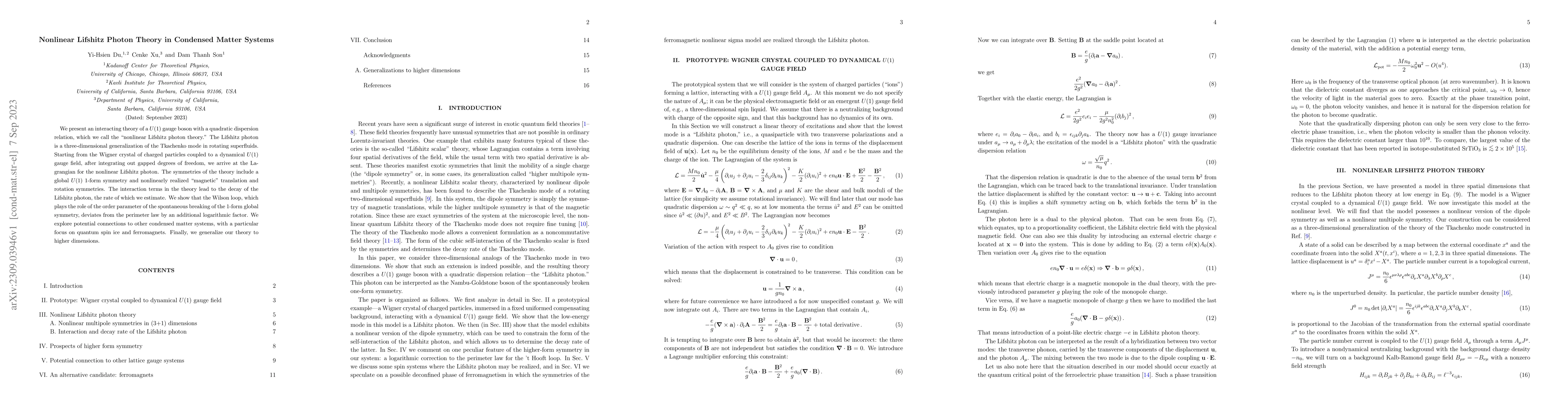 Thumbnail for Nonlinear Lifshitz Photon Theory in Condensed Matter Systems