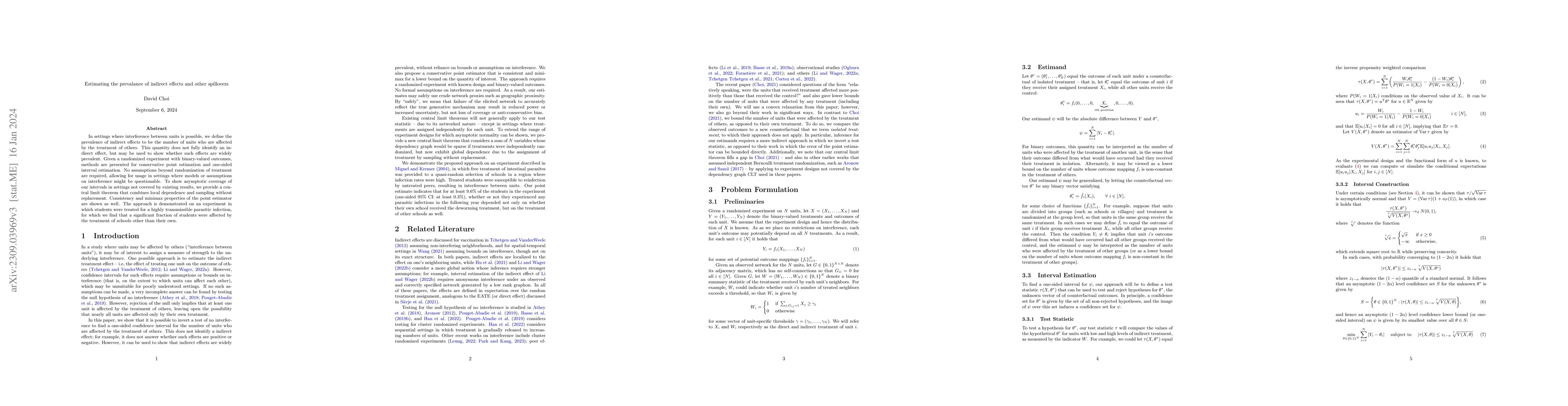Thumbnail for Estimating the prevalance of indirect effects and other spillovers