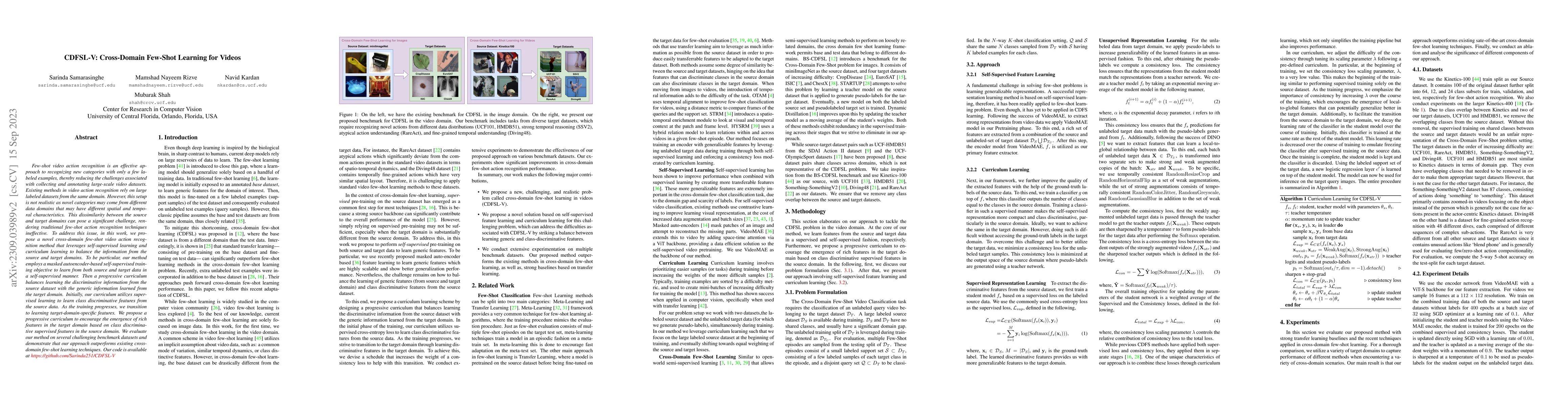 Thumbnail for CDFSL-V: Cross-Domain Few-Shot Learning for Videos