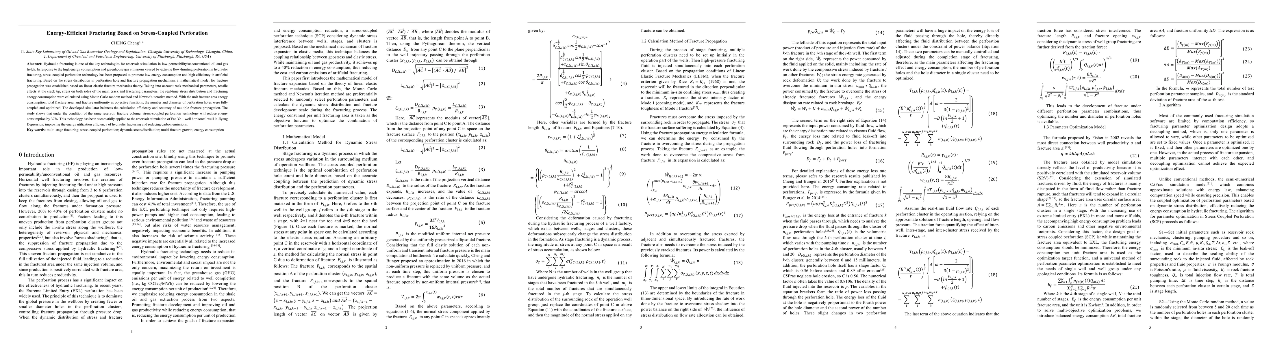 Thumbnail for Energy-Efficient Fracturing Based on Stress-Coupled Perforation