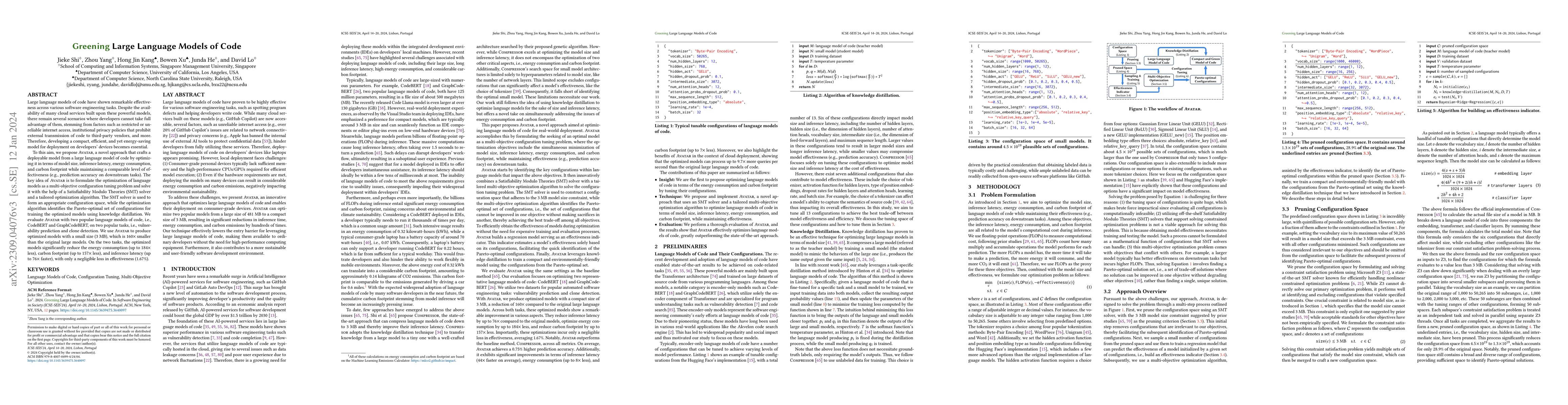 Thumbnail for Greening Large Language Models of Code