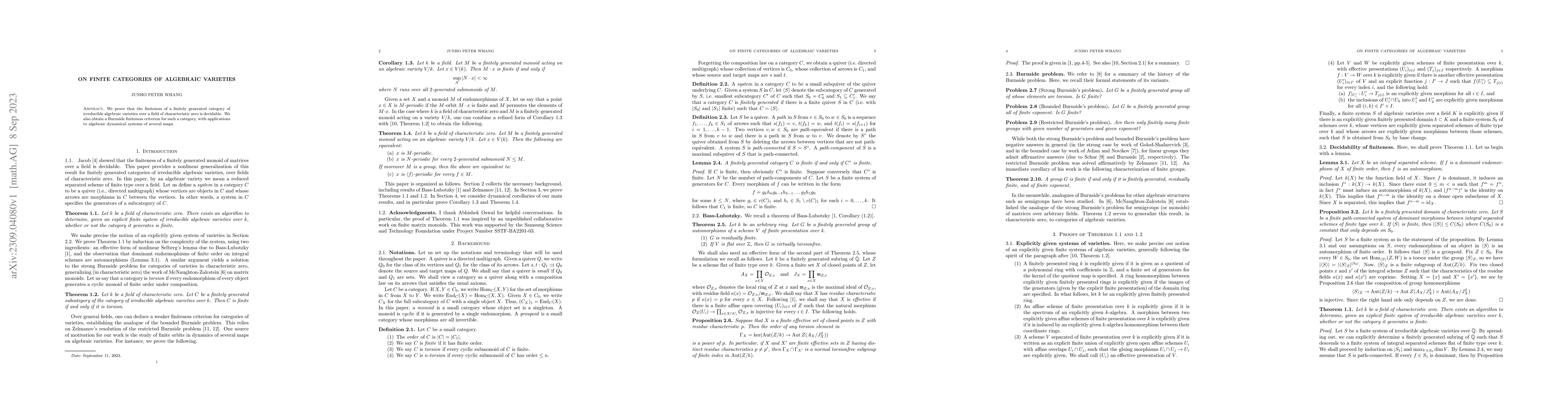 Thumbnail for On finite categories of algebraic varieties