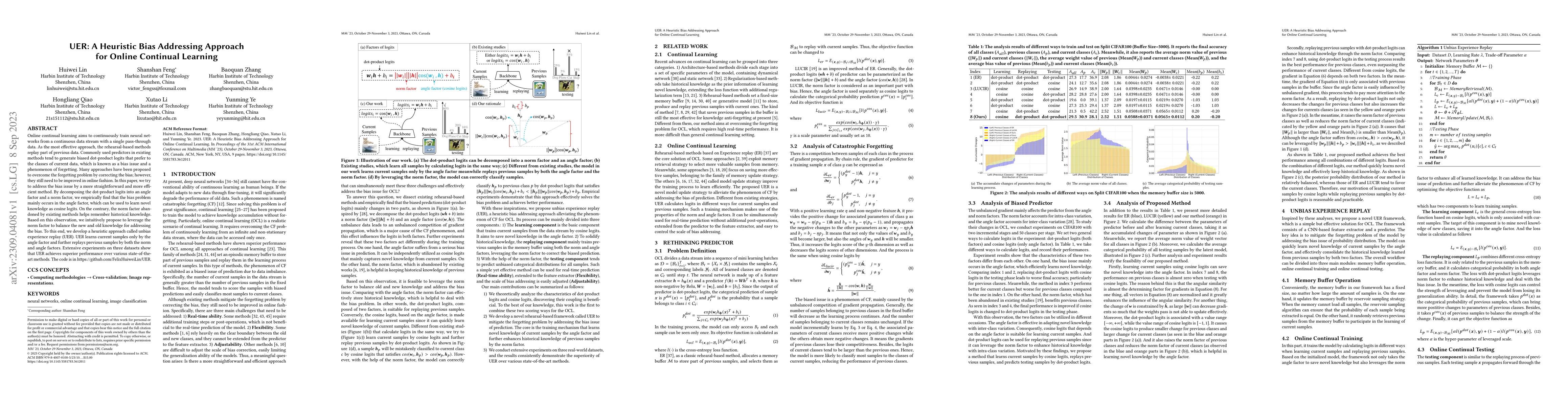Thumbnail for UER: A Heuristic Bias Addressing Approach for Online Continual Learning