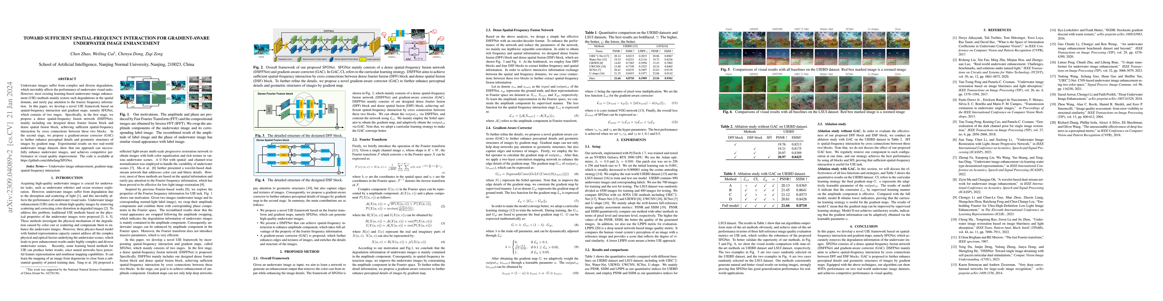 Thumbnail for Toward Sufficient Spatial-Frequency Interaction for Gradient-aware
  Underwater Image Enhancement