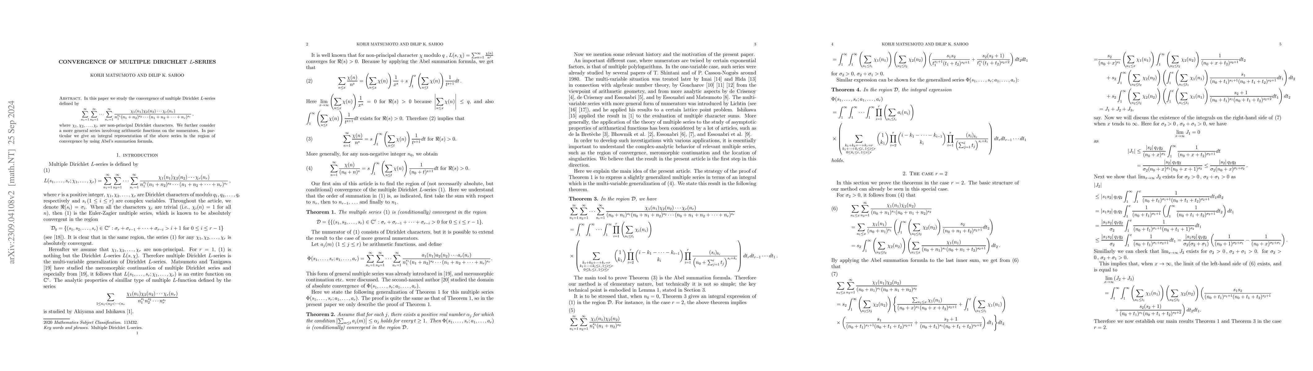 Thumbnail for Convergence of multiple Dirichlet L-series