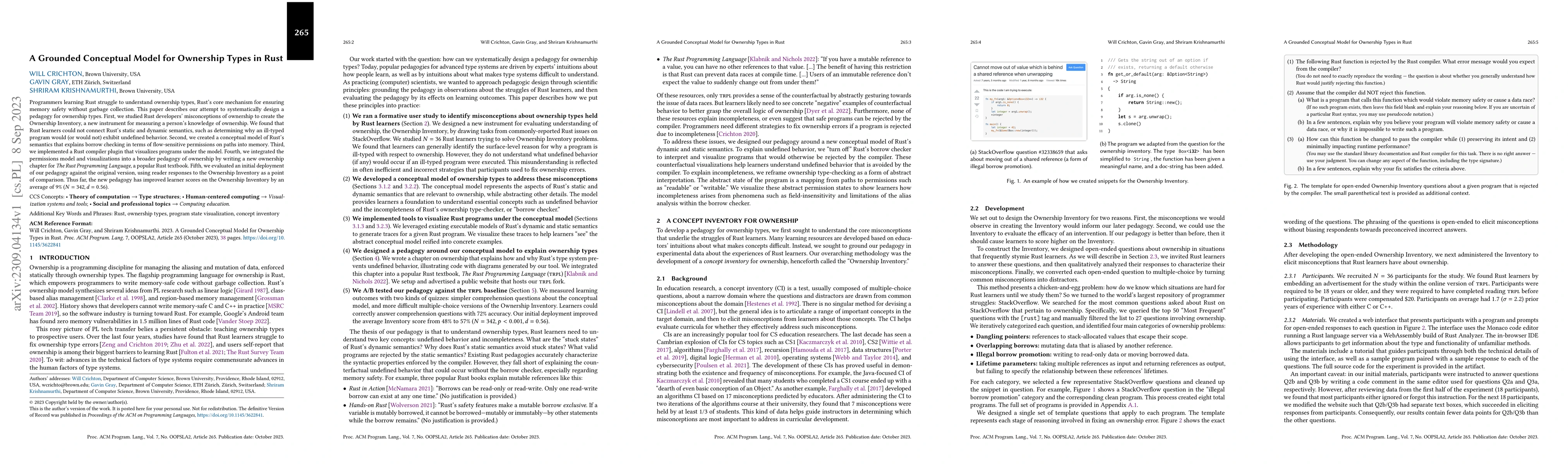 Thumbnail for A Grounded Conceptual Model for Ownership Types in Rust