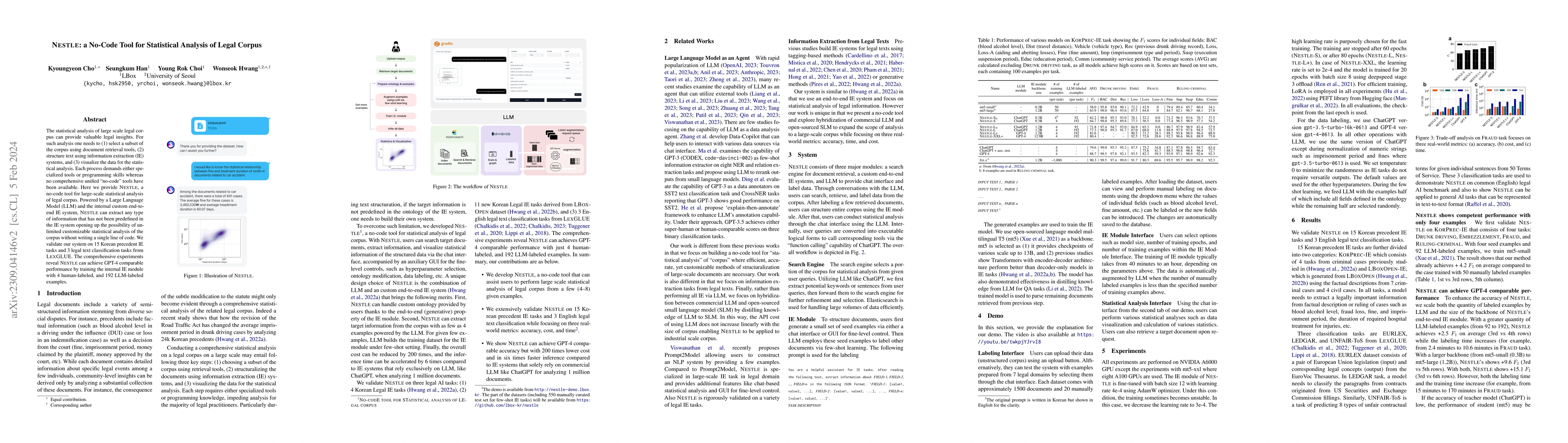 Thumbnail for NESTLE: a No-Code Tool for Statistical Analysis of Legal Corpus