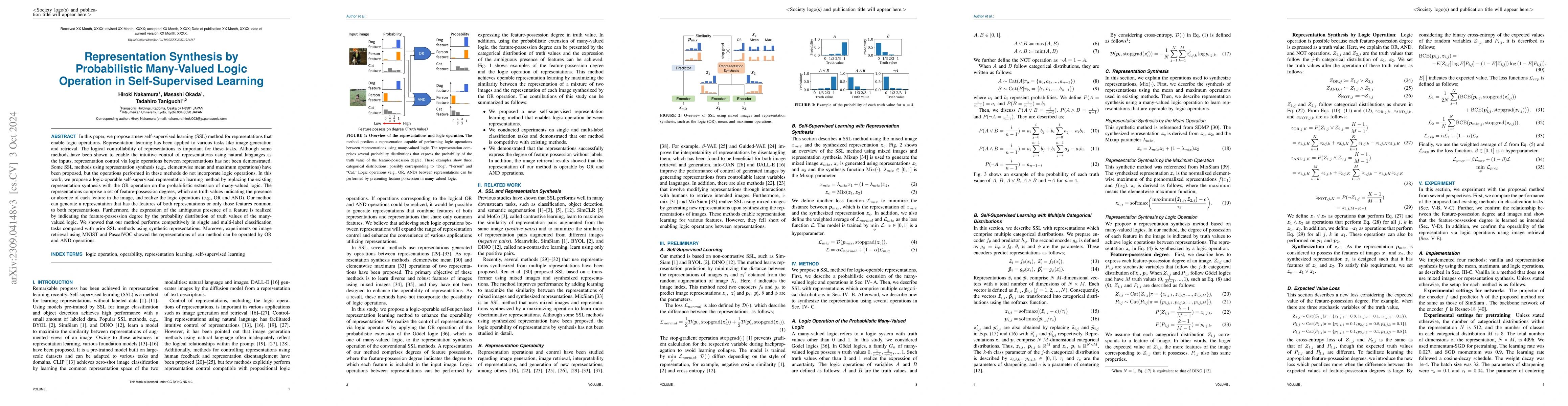 Thumbnail for Representation Synthesis by Probabilistic Many-Valued Logic Operation in
  Self-Supervised Learning