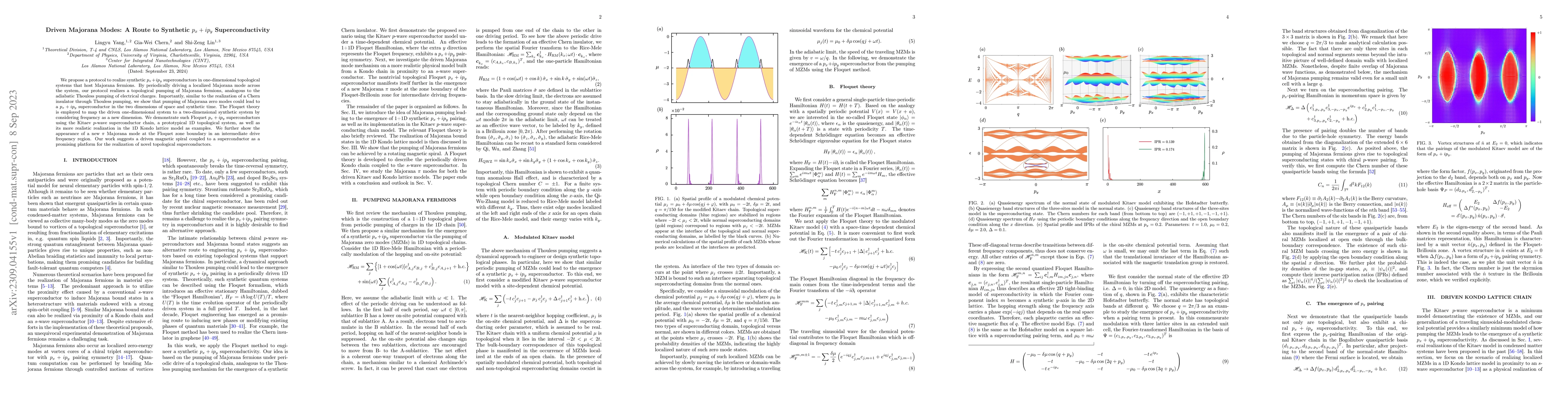 Thumbnail for Driven Majorana Modes: A Route to Synthetic $p_x+ip_y$ Superconductivity