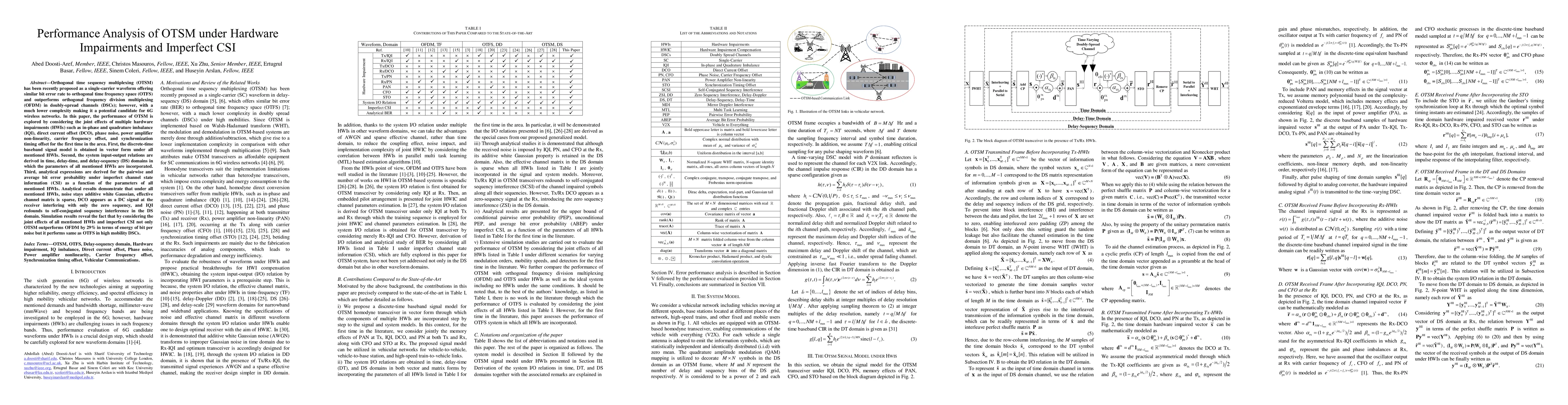 Thumbnail for Performance Analysis of OTSM under Hardware Impairments and Imperfect
  CSI