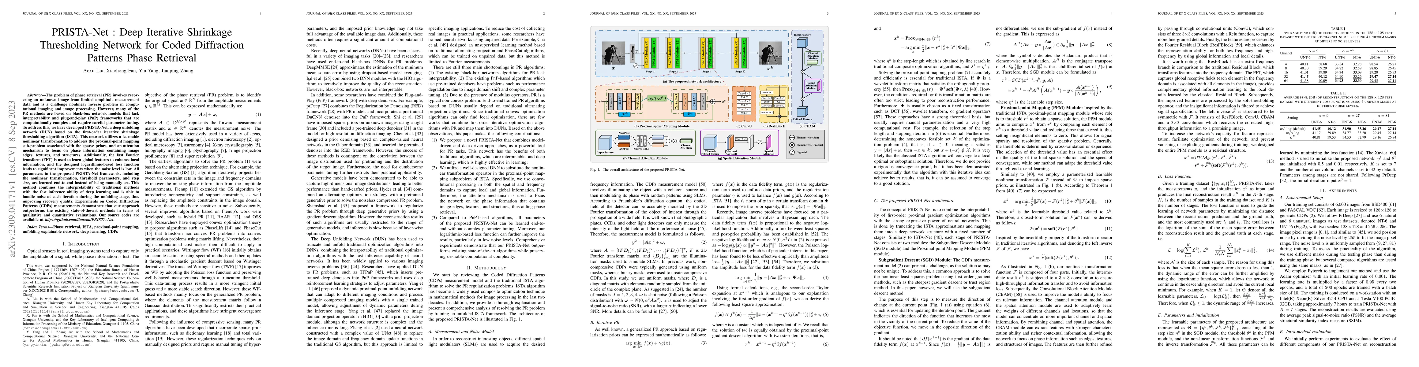 Thumbnail for PRISTA-Net: Deep Iterative Shrinkage Thresholding Network for Coded
  Diffraction Patterns Phase Retrieval